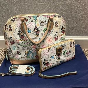 Disney Dooney and Bourke Sketch Bag and Wallet set